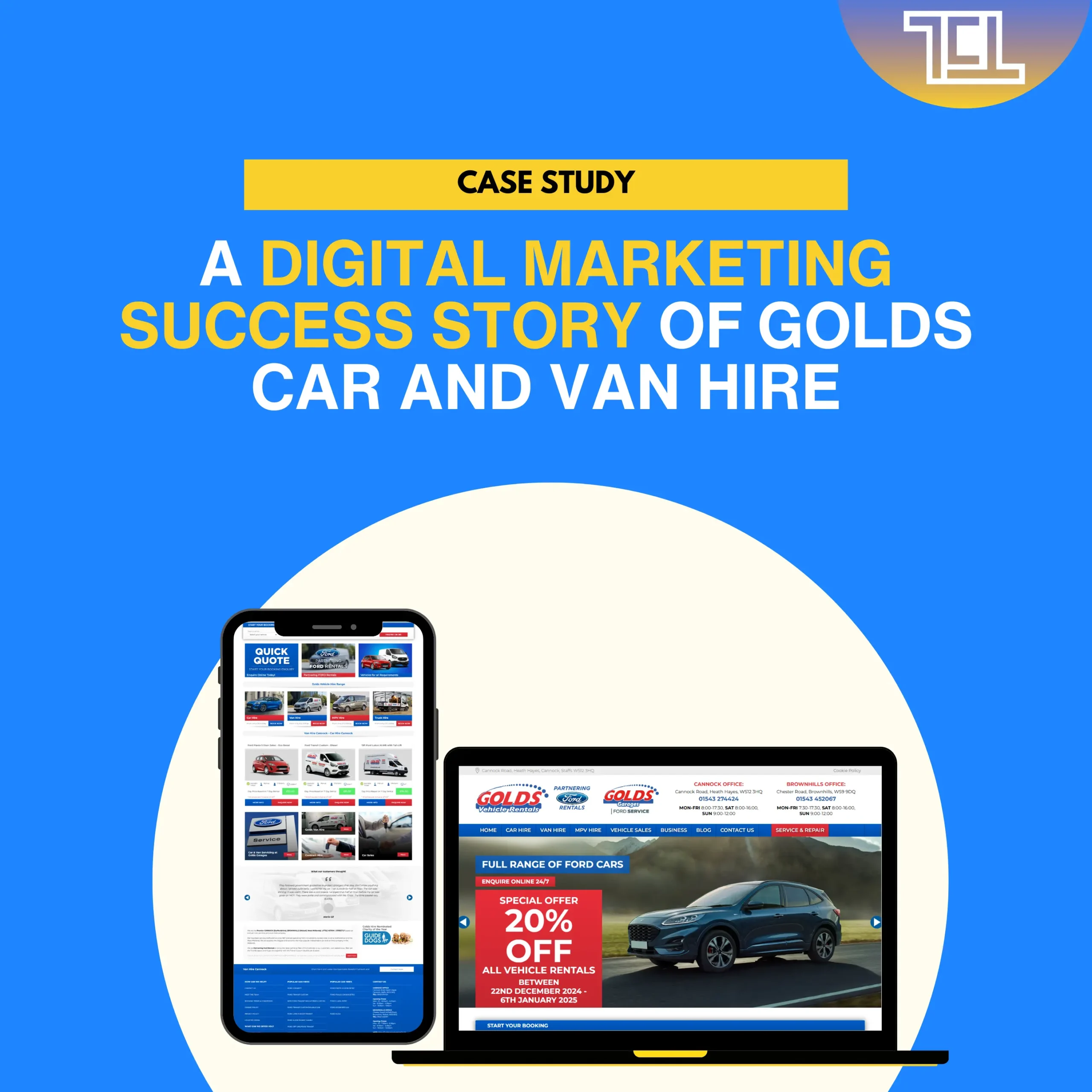 A Digital Marketing Success Story of Golds Car and Van Hire SEO website design website redesign website development wordpress website responsive website digital marketing